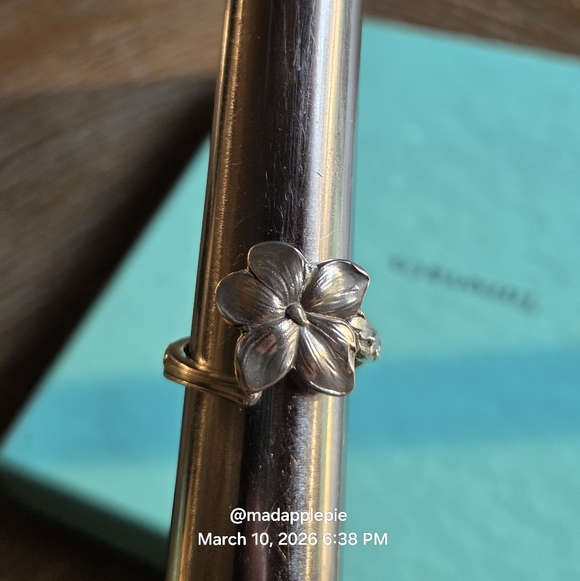 1885 Tiffany & Co. Violet Spoon Ring In Sterling Sulver Luxury Flower #68 - Picture 7 of 15